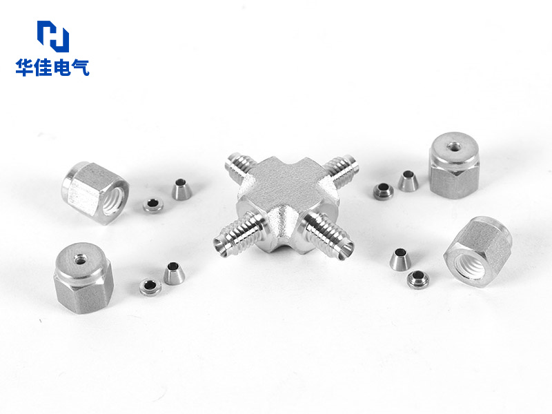 1/16卡套四通 色谱分析四通接头